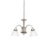 Wynberg 13" 3 Light Chandelier w/ Satin Etched Glass (Brushed Nickel)