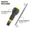 Fastbit True-Grip Screwdriver w/ Phillips & Slotted Bits
