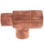 2" x 1-1/4" x 1-1/2" CxCxC Reducing Tee