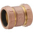 1-1/4" IPS (1-1/2" CTS) Brass Compression Coupling Short (Lead Free)