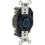 30A, 250V 3-Phase, NEMA L11-30R, 3P, 3W, Flush Mtg Locking Receptacle, Non-Grounding, V-0-MAX (Black)