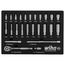 25-Piece, 1/4" Drive Standard & Deep Socket Tray Set - SAE