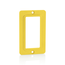Coverplate, Standard, Single-Gang, Thermoplastic, GFCI/Decora Receptacles (Yellow)