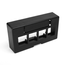 Quickport, Modular Furniture Ext Depth Faceplate, 4-port (Black) Includes 1 Blank Insert.