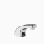 Optima ETF-610-4 Box Transformer Powered Deck-Mounted Low Body Faucet Multi-Laminar Spray w/ 4" Trim Plate (Polished Chrome)
