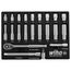 22-Piece, 3/8" Drive Standard & Deep Socket Tray Set - SAE