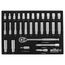 29-Piece, 1/2" Drive Standard and Deep Socket Tray Set - Metric