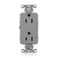 15A Decora Plus Duplex Receptacle/outlet, Commercial Grade, Self-grounding (Gray)