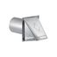 4" Galvanized Wall Exhaust Hood Vent w/ Damper & Screen, 6" Pipe (26-Gauge)