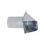 4" Galvanized Wall Exhaust Hood Vent w/ Damper & Screen, 6" Pipe (26-Gauge)