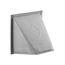 4" Paint-Grade Steel Wall Exhaust Hood Vent w/ Damper, Flush Mount (26-Gauge)