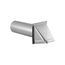 4" Galvanized Wall Exhaust Hood Vent w/ Damper, 11" Pipe (26-Gauge)