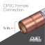 1/2" Quiet Pipes Female CPVC Straight Hammer Arrestor (Size AA)