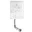 Royal 140-1.6-WB ES-S Concealed Sensor Hardwired Urinal Flushometer, L Dimension 2-3/4" - 10-3/4" (1.6 GPF/6.0 LPF)