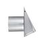 8" Galvanized Wall Exhaust Hood Vent w/ Spring Damper & 1/4" Wire Mesh Screen, 6" Pipe (26-Gauge)