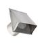8" Aluminum Fresh Air Intake Vent w/ 1/4" Wire Mesh Screen, No Damper, 6" Pipe (22-Gauge)
