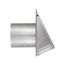8" Aluminum Fresh Air Intake Vent w/ 1/4" Wire Mesh Screen, No Damper, 6" Pipe (22-Gauge)