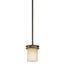 Hendrik 7.5" 1 Light Mini Pendant w/ Light Umber Etched Glass (Olde Bronze)
