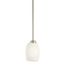 Eileen 8" 1 Light Mini Pendant w/ Satin Etched Cased Opal Glass (Brushed Nickel)