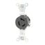 15A, 250V NEMA L6-15R, 2P, 3W, Single Locking Receptacle, Grounding (Black)