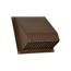 6" Brown Plastic Wall Exhaust Hood Vent w/ Spring Damper & 1/4" Removable Screen, 1-1/2" Collar, Flat Flange