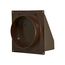 6" Brown Plastic Wall Exhaust Hood Vent w/ Spring Damper & 1/4" Removable Screen, 1-1/2" Collar, Flat Flange