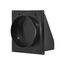 6" Black Plastic Wall Exhaust Hood Vent w/ Spring Damper & 1/4" Removable Screen, 1-1/2" Collar, Flat Flange