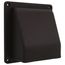 6" Brown Plastic Wall Exhaust/Intake Vent w/ Hinged Screen and Removable Damper