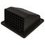 6" Brown Plastic Wall Exhaust/Intake Vent w/ Hinged Screen and Removable Damper
