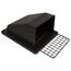 6" Brown Plastic Wall Exhaust/Intake Vent w/ Hinged Screen and Removable Damper