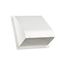 6" White Plastic Wall Exhaust Hood Vent w/ Spring Damper & 1/4" Removable Screen, 1-1/2" Collar, Flat Flange