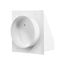 6" White Plastic Wall Exhaust Hood Vent w/ Spring Damper & 1/4" Removable Screen, 1-1/2" Collar, Flat Flange
