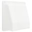 6" White Plastic Wall Exhaust Vent w/ Spring Damper & Removable Screen