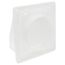 6" White Plastic Wall Exhaust Vent w/ Spring Damper & Removable Screen