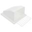 6" White Plastic Wall Exhaust Vent w/ Spring Damper & Removable Screen