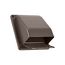 8" Brown Plastic Wall Exhaust Vent w/ Spring Damper & Screen