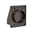 8" Brown Plastic Wall Exhaust Vent w/ Spring Damper & Screen