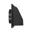 8" Black Plastic Wall Exhaust Vent w/ Spring Damper & Screen