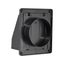 8" Black Plastic Wall Exhaust Vent w/ Spring Damper & Screen