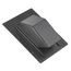 3" or 4" Black ABS Plastic Roof Exhaust Vent w/ Damper & Screen, Snap-On Collars