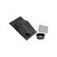 4" Black ABS Plastic Roof Exhaust Vent w/ Damper & Removable Screen, Snap-On Collar