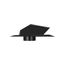 4" Black ABS Plastic Roof Exhaust Vent w/ Damper & Removable Screen, Snap-On Collar
