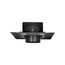 4" Black ABS Plastic Roof Exhaust Vent w/ Damper & Removable Screen, Snap-On Collar