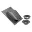 3" or 4" Black ABS Plastic Roof Exhaust Vent w/ Damper & Screen, Snap-On Collars