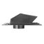 3" or 4" Black ABS Plastic Roof Exhaust Vent w/ Damper & Screen, Snap-On Collars