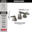 Trillian 2 Handle Widespread Bathroom Faucet (Lumicoat Black Stainless), 35543-KS-PR-MPU-DST