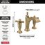 Dorval 2 Handle Widespread Bathroom Faucet (Champagne Bronze), 3557-CZMPU-DST