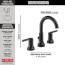 Trinsic Two Handle Widespread Bathroom Faucet (Matte Black), 3559-BLMPU-DST