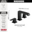 Ara Two Handle Widespread Bathroom Faucet (Matte Black), 3567-BLMPU-DST