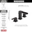 Ara Two Handle Widespread Channel Bathroom Faucet (Matte Black), 3568LF-BLMPU